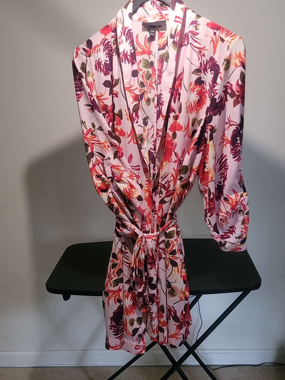 Lane Bryant Pink Floral Tie-Waist Tunic
